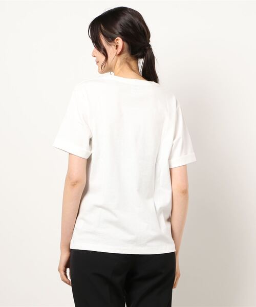 Lee（リー）の「【Lee】ミニロゴTシャツ（Tシャツ/カットソー・レディース・ベージュ/ホワイト/ピンク・M/L）」の5枚目の写真
