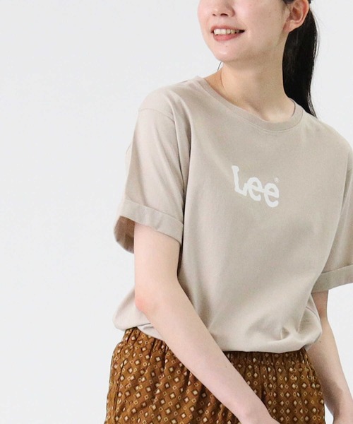 Lee（リー）の「【Lee】ミニロゴTシャツ（Tシャツ/カットソー・レディース・ベージュ/ホワイト/ピンク・M/L）」の3枚目の写真