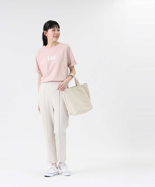 Lee（リー）の「【Lee】ミニロゴTシャツ（Tシャツ/カットソー・レディース・ベージュ/ホワイト/ピンク・M/L）」の15枚目の写真