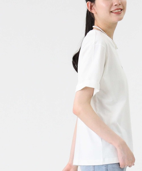 Lee（リー）の「【Lee】ミニロゴTシャツ（Tシャツ/カットソー・レディース・ベージュ/ホワイト/ピンク・M/L）」の8枚目の写真