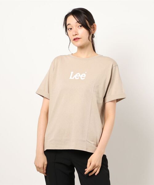 Lee（リー）の「【Lee】ミニロゴTシャツ（Tシャツ/カットソー・レディース・ベージュ/ホワイト/ピンク・M/L）」の13枚目の写真