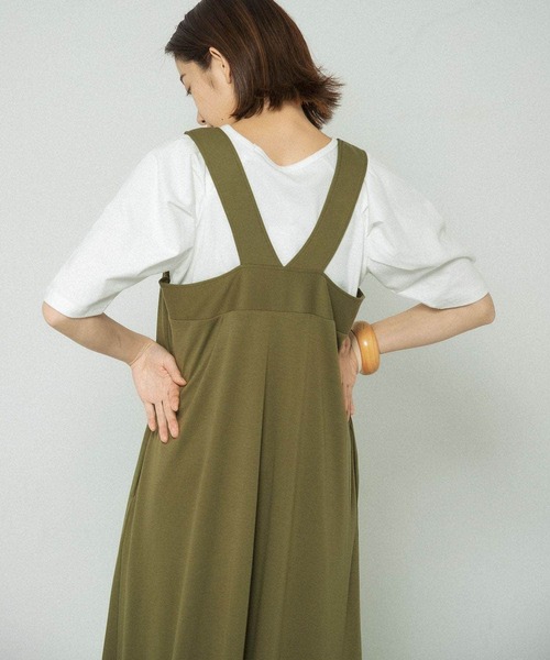 KBF（ケイビーエフ）の「ロングカットワンピース（ワンピース・レディース・ブラック/アイボリー/カーキ・ONE）」の9枚目の写真