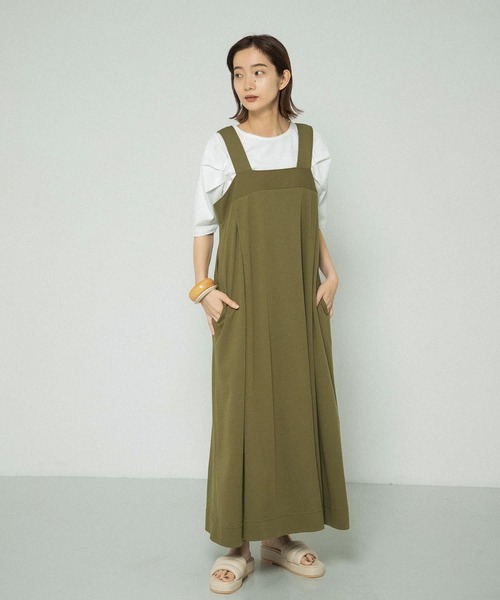 KBF（ケイビーエフ）の「ロングカットワンピース（ワンピース・レディース・ブラック/アイボリー/カーキ・ONE）」の14枚目の写真