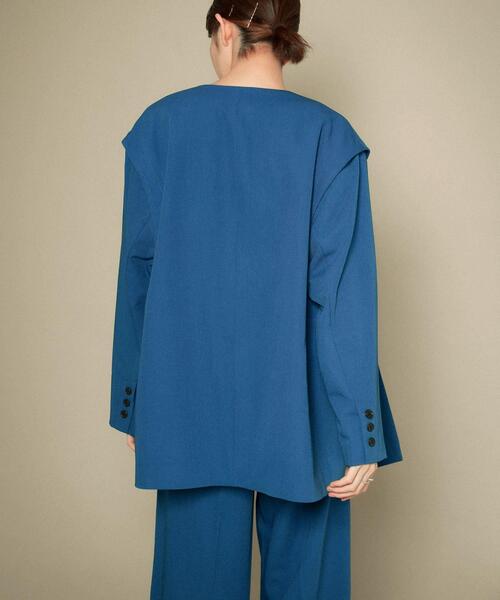 セール】2WAYノーカラージャケット（ノーカラージャケット）｜KBF