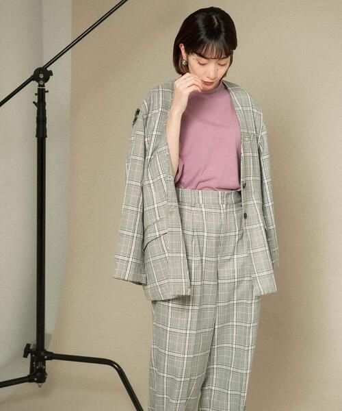 セール】2WAYノーカラージャケット（ノーカラージャケット