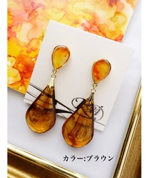 【零-Rei-】瞬きシリーズ 大ぶりクリスタルドロップピアス(MA)