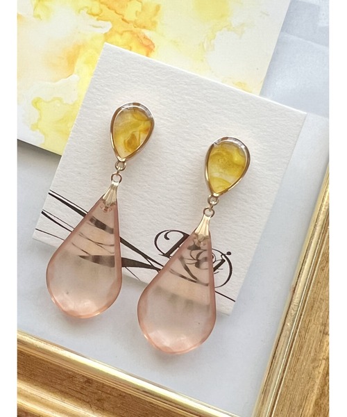 零-Rei-】瞬きシリーズ 大ぶりクリスタルドロップピアス(MA