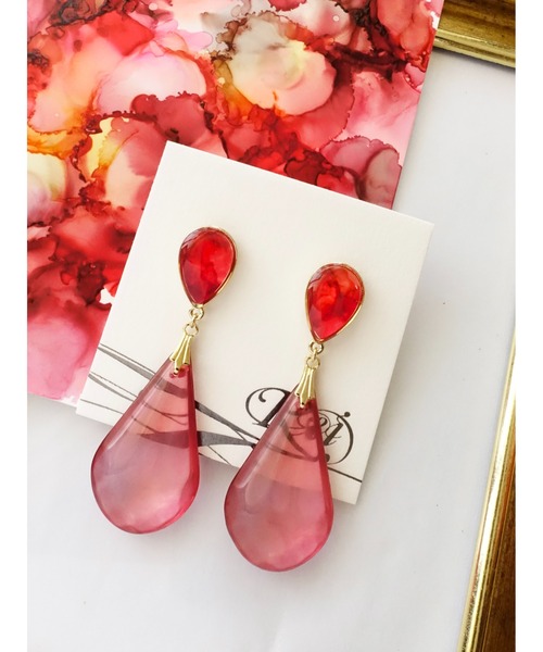 零-Rei-】瞬きシリーズ 大ぶりクリスタルドロップピアス(MA