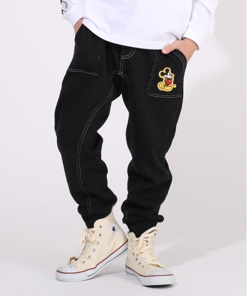 BABYDOLL（ベビードール）の「ディズニー テーパード ロングパンツ 5708K ベビードール BABYDOLL ベビー キッズ 男の子 女の子 DISNEY★Collection（スウェットパンツ・キッズ・ブラック/グレー・120cm/150cm/100cm/80ｃｍ/140cm/130cm/110cm/90cm）」の2枚目の写真