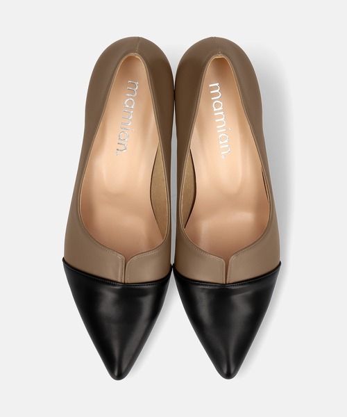 MAMIAN（マミアン）の「ポインテッドトゥ 切替 パンプス (5.0cmヒール)（パンプス・レディース・ブラック/シルバー系その他/ベージュ×ブラック/シルバー/アイボリー/ベージュ系その他/ダークブラウン/グレイッシュベージュ・25.5cm/23.0cm/24.5cm/25.0cm/24.0cm/23.5cm/22.5cm/22.0cm）」の19枚目の写真