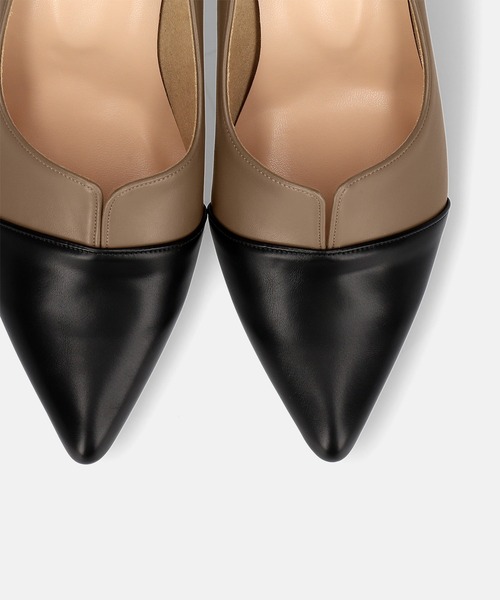 MAMIAN（マミアン）の「ポインテッドトゥ 切替 パンプス (5.0cmヒール)（パンプス・レディース・ブラック/シルバー系その他/ベージュ×ブラック/シルバー/アイボリー/ベージュ系その他/ダークブラウン/グレイッシュベージュ・25.5cm/23.0cm/24.5cm/25.0cm/24.0cm/23.5cm/22.5cm/22.0cm）」の21枚目の写真