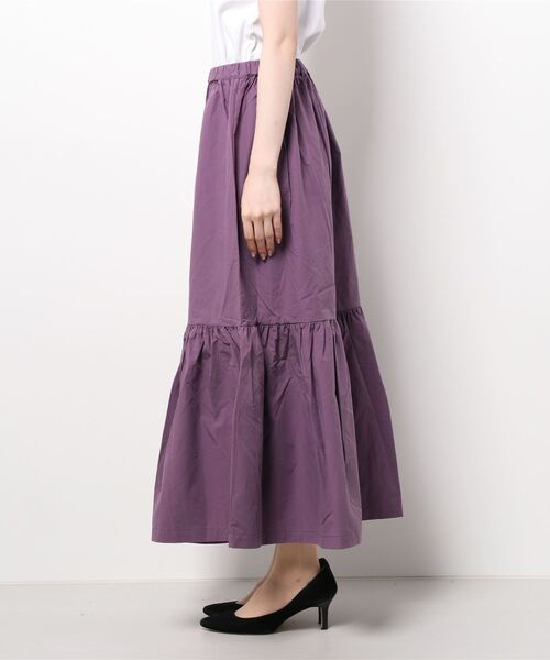 ehka sopo（エヘカソポ）の「タイプライターティアードスカート（スカート・レディース・ブラック/パープル/グレー・ﾌﾘ-）」の5枚目の写真