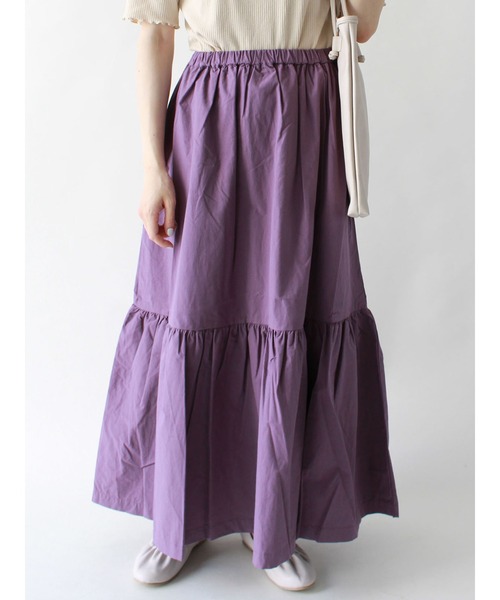 ehka sopo（エヘカソポ）の「タイプライターティアードスカート（スカート・レディース・ブラック/パープル/グレー・ﾌﾘ-）」の3枚目の写真