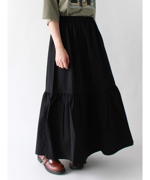 ehka sopo（エヘカソポ）の「タイプライターティアードスカート（スカート・レディース・ブラック/パープル/グレー・ﾌﾘ-）」の2枚目の写真