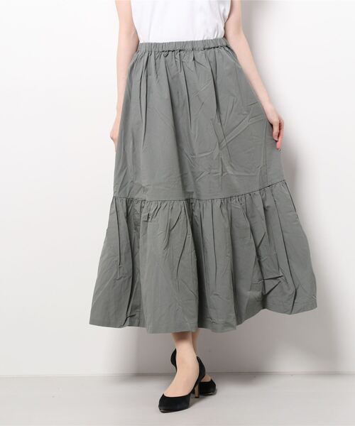 ehka sopo（エヘカソポ）の「タイプライターティアードスカート（スカート・レディース・ブラック/パープル/グレー・ﾌﾘ-）」の7枚目の写真