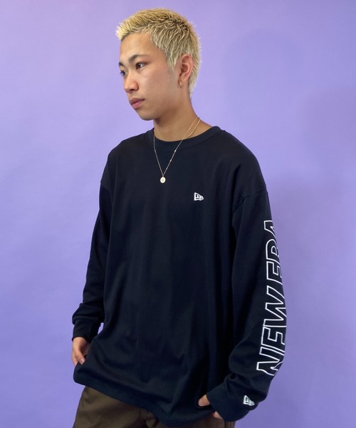 NEW ERA(ニューエラ)の「NEW ERA/ニューエラ ルーズシルエット スリーブロゴロンT 12855357(Tシャツ/カットソー・メンズ・ブラック・M/XL/L)」の10枚目の写真