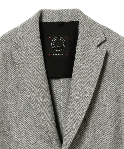 T-JACKET（ティージャケット）の「T-JACKET / ヘリンボーン ジャケット（テーラードジャケット・メンズ・シルバー・MEDIUM/X-SMALL/SMALL/LARGE）」の5枚目の写真