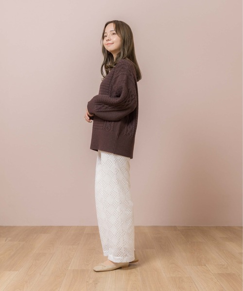 flower(フラワー)の「グレイスレースパンツ(その他パンツ・レディース・ホワイト/ブラウン・FREE)」の21枚目の写真