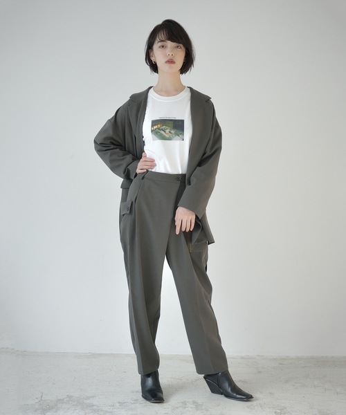 La SRIC（ラスリック）の「La SRIC / アシメテーパードPT【セットアップ可】（その他パンツ・レディース・カーキ/キャメル/ブラック・MEDIUM）」の8枚目の写真