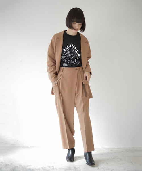 La SRIC（ラスリック）の「La SRIC / アシメテーパードPT【セットアップ可】（その他パンツ・レディース・カーキ/キャメル/ブラック・MEDIUM）」の14枚目の写真