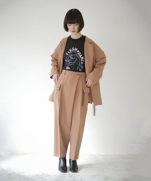 La SRIC（ラスリック）の「La SRIC / アシメテーパードPT【セットアップ可】（その他パンツ・レディース・カーキ/キャメル/ブラック・MEDIUM）」の18枚目の写真