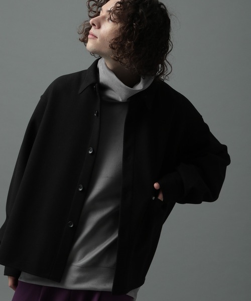 HARE(ハレ)の「ウーリーテックオーバーサイズシャツ(HARE)(シャツ/ブラウス・メンズ・オフホワイト/ブラック/ブラウン/サンドベージュ・SMALL/MEDIUM)」の3枚目の写真