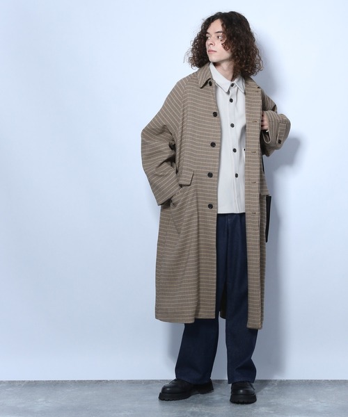 HARE(ハレ)の「ウーリーテックオーバーサイズシャツ(HARE)(シャツ/ブラウス・メンズ・オフホワイト/ブラック/ブラウン/サンドベージュ・SMALL/MEDIUM)」の17枚目の写真
