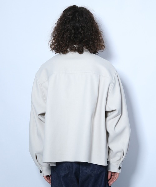 HARE(ハレ)の「ウーリーテックオーバーサイズシャツ(HARE)(シャツ/ブラウス・メンズ・オフホワイト/ブラック/ブラウン/サンドベージュ・SMALL/MEDIUM)」の5枚目の写真