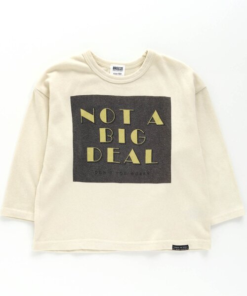 BREEZE（ブリーズ）の「WEB限定 製品染めビックロゴロンＴシャツ（Tシャツ/カットソー・キッズ・チャコール/アイボリー/ピンク/イエロー/ブルー/グリーン・110/140/80/90/100/130/120）」の2枚目の写真