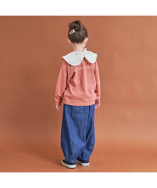 BREEZE（ブリーズ）の「WEB限定 製品染めビックロゴロンＴシャツ（Tシャツ/カットソー・キッズ・チャコール/アイボリー/ピンク/イエロー/ブルー/グリーン・110/140/80/90/100/130/120）」の12枚目の写真