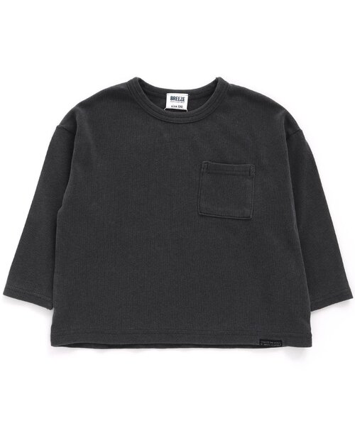 BREEZE（ブリーズ）の「WEB限定 製品染めビックロゴロンＴシャツ（Tシャツ/カットソー・キッズ・チャコール/アイボリー/ピンク/イエロー/ブルー/グリーン・110/140/80/90/100/130/120）」の18枚目の写真