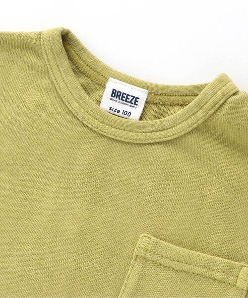 BREEZE（ブリーズ）の「WEB限定 製品染めビックロゴロンＴシャツ（Tシャツ/カットソー・キッズ・チャコール/アイボリー/ピンク/イエロー/ブルー/グリーン・110/140/80/90/100/130/120）」の19枚目の写真