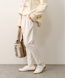 PUAL CE CIN | 綿麻ストレッチテーパードパンツ(その他パンツ)