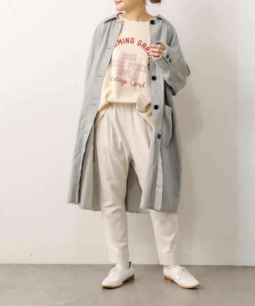 PUAL CE CIN（ピュアルセシン）の「綿麻ストレッチテーパードパンツ（その他パンツ・レディース・アイボリー/ブラック/グレー/ベージュ・FREE）」の10枚目の写真