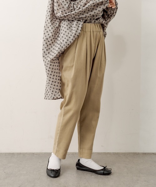 PUAL CE CIN（ピュアルセシン）の「綿麻ストレッチテーパードパンツ（その他パンツ・レディース・アイボリー/ブラック/グレー/ベージュ・FREE）」の17枚目の写真