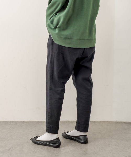 PUAL CE CIN（ピュアルセシン）の「綿麻ストレッチテーパードパンツ（その他パンツ・レディース・アイボリー/ブラック/グレー/ベージュ・FREE）」の8枚目の写真