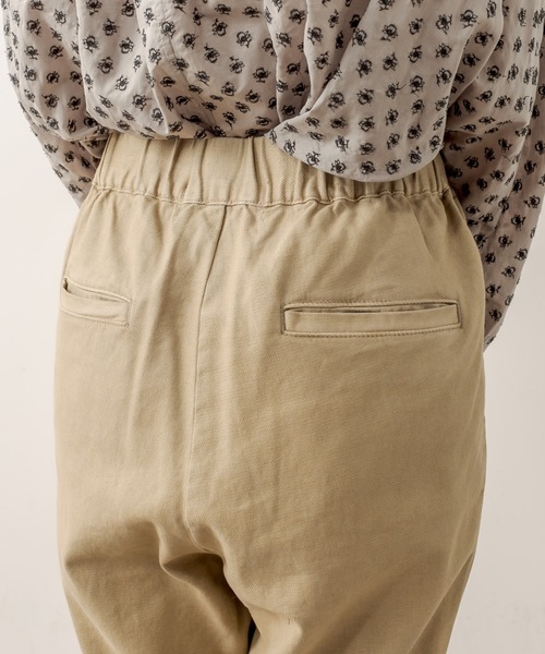 PUAL CE CIN（ピュアルセシン）の「綿麻ストレッチテーパードパンツ（その他パンツ・レディース・アイボリー/ブラック/グレー/ベージュ・FREE）」の9枚目の写真