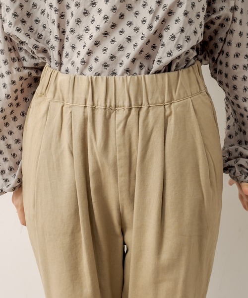 PUAL CE CIN（ピュアルセシン）の「綿麻ストレッチテーパードパンツ（その他パンツ・レディース・アイボリー/ブラック/グレー/ベージュ・FREE）」の12枚目の写真