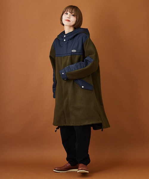 CUBE SUGAR（キューブシュガー）の「メルトン × ナイロンツイル フード