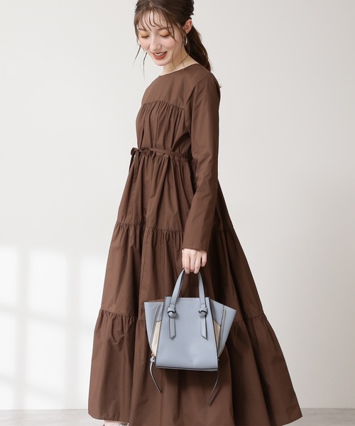 N.（N. Natural Beauty Basic）（エヌエヌナチュラルビューティーベーシック）の「ティアード長袖ワンピース（ワンピース・レディース・ブラック/イエロー/ブルー/ブラウン・MEDIUM）」の22枚目の写真