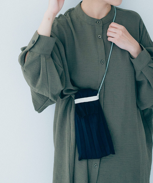 SPRUCE（スプルース）の「<SPRUCE/スプルス>プリーツミニショルダー（ショルダーバッグ・レディース・スカイブルー/ブラック/オレンジ/モスグリーン・ONE SIZE）」の2枚目の写真