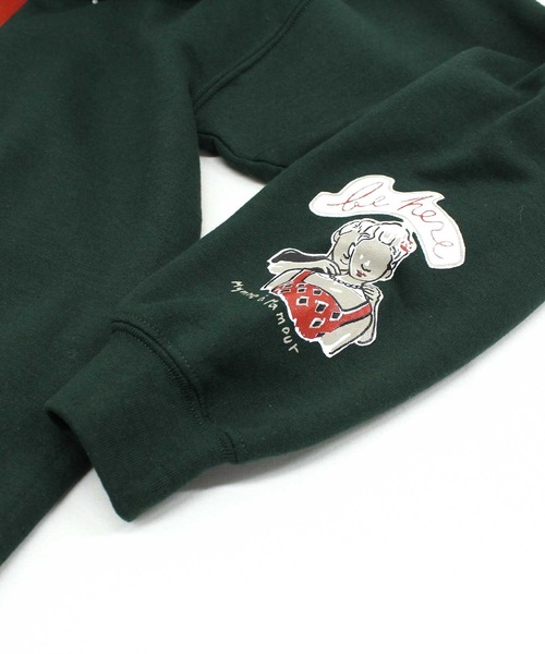 RNA（アールエヌエー）の「M1791 ガレージボクサープリントパーカー（パーカー・レディース・ブラック/モスグリーン/ラベンダー・MEDIUM）」の12枚目の写真