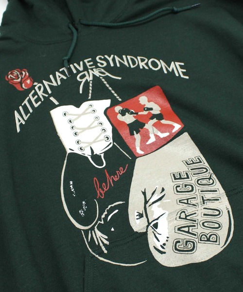 RNA（アールエヌエー）の「M1791 ガレージボクサープリントパーカー（パーカー・レディース・ブラック/モスグリーン/ラベンダー・MEDIUM）」の15枚目の写真