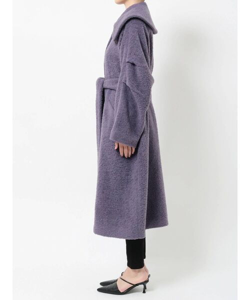 MURUA（ムルーア）の「ビッグカラーマキシコート（ステンカラーコート・レディース・パープル/ブラウン・1/2）」の14枚目の写真