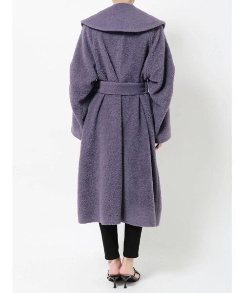 MURUA（ムルーア）の「ビッグカラーマキシコート（ステンカラーコート・レディース・パープル/ブラウン・1/2）」の9枚目の写真