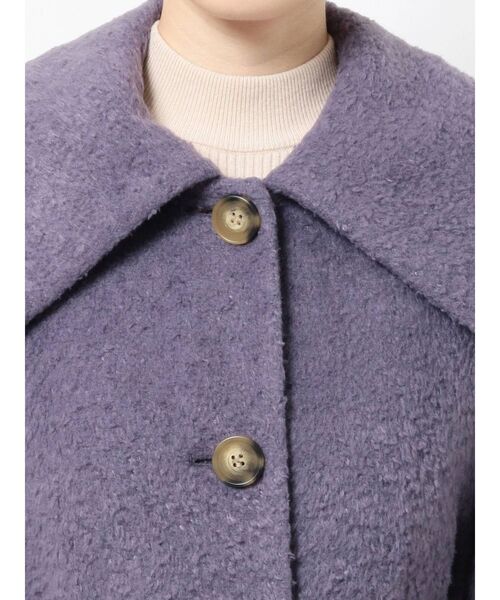 MURUA（ムルーア）の「ビッグカラーマキシコート（ステンカラーコート・レディース・パープル/ブラウン・1/2）」の15枚目の写真