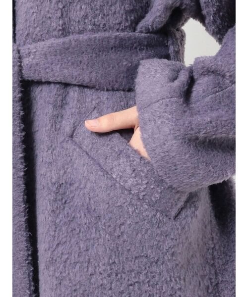 MURUA（ムルーア）の「ビッグカラーマキシコート（ステンカラーコート・レディース・パープル/ブラウン・1/2）」の16枚目の写真