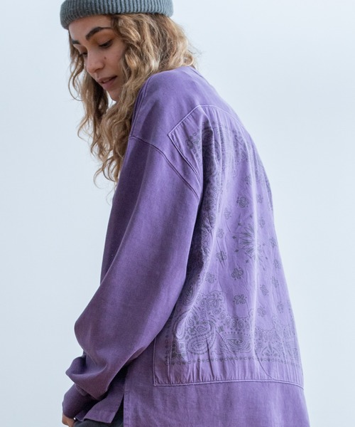 HAV-A-HANK（ハバハンク ）の「Universal Style Wear×HAV-A-HANK ハバハンク ロンT（Tシャツ/カットソー・メンズ・グレー/ホワイト/ワイン/ブラック/バーガンディー/カーキ・X-LARGE/MEDIUM/LARGE）」の5枚目の写真