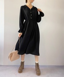 OLIVE des OLIVE | 【WEB限定】BACKリボン開襟長袖ワンピース(ワンピース)