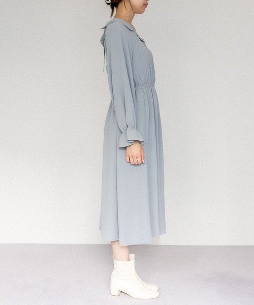 OLIVE des OLIVE（オリーブデオリーブ）の「【WEB限定】BACKリボン開襟長袖ワンピース（ワンピース・レディース・サックスブルー/ボルドー/ブラック/グリーン・FREE）」の20枚目の写真